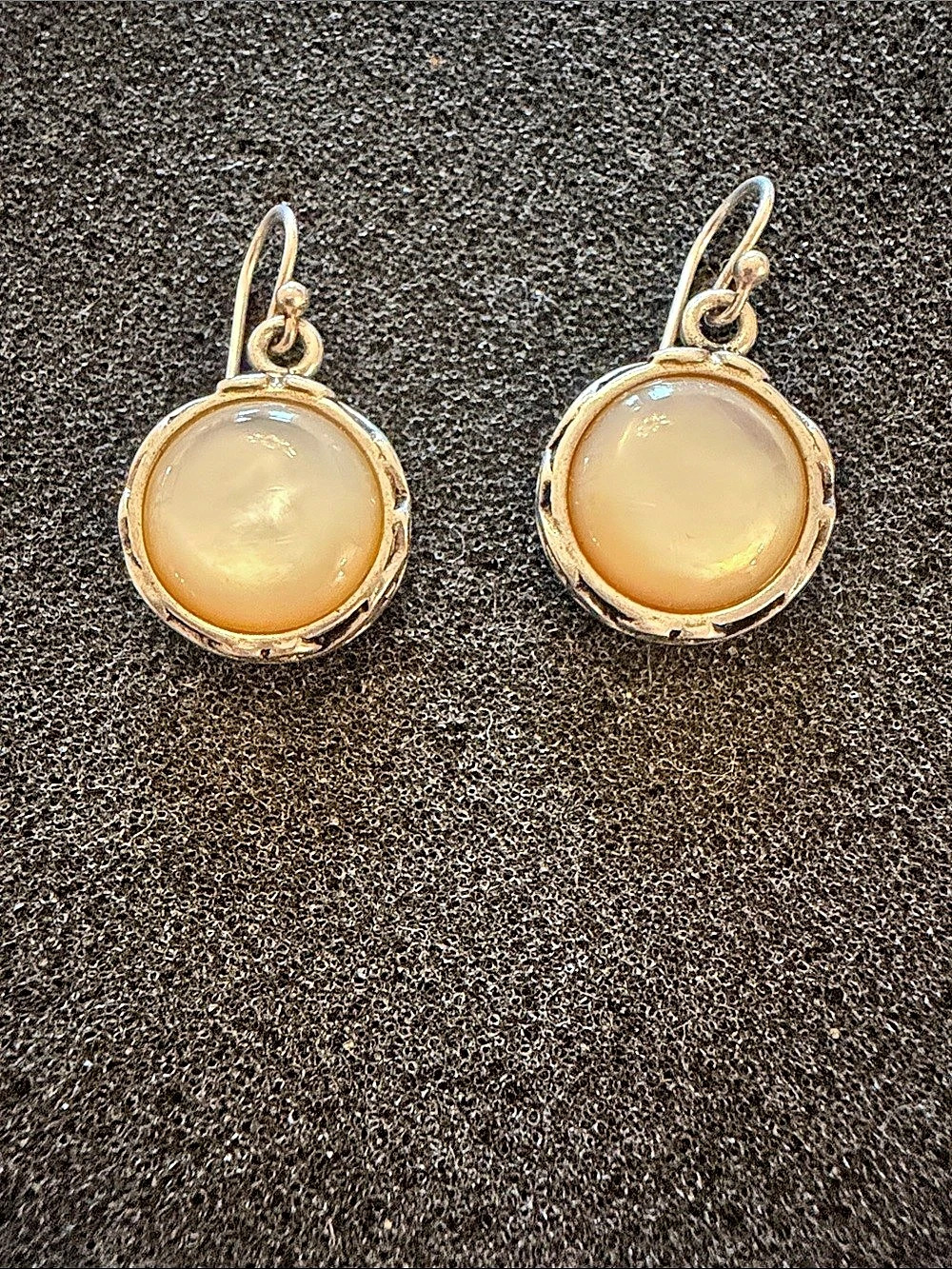 Barse Cream Cabochon Drop Earrings Like New